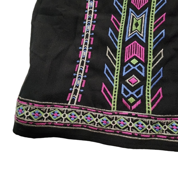 Flying Tomato Black Neon Aztec SouthWest Shift Pencil Short NWOT Dress Sz Small - Picture 2 of 11